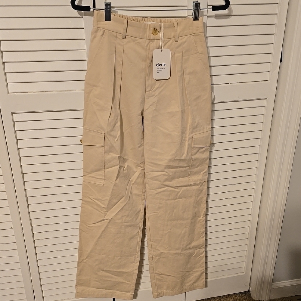 NWT Elodie Relaxed Fit Cargo Pants | Size S | Neutral Tan